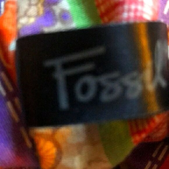 RARE FOSSIL VINTAGE ORIGINAL CANVASS AND LEATHER CROSSBODY WOMEN’S BAG - Picture 16 of 16